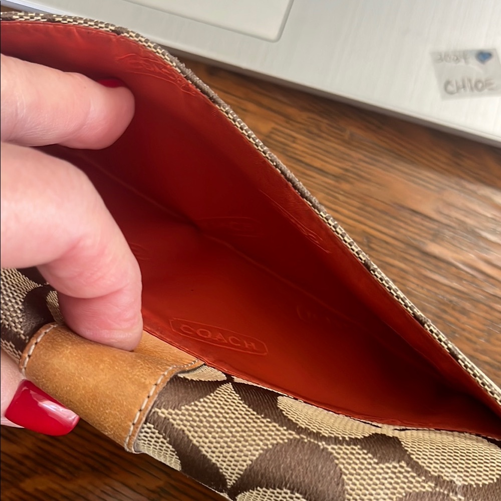 Coach Signature Canvas Wallet in Brown and Tan - Picture 7 of 9